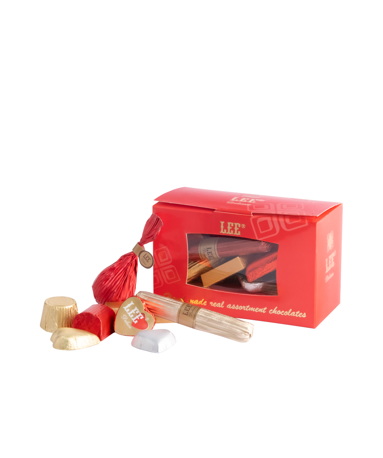 Chocolate candies `LEE` small set, red