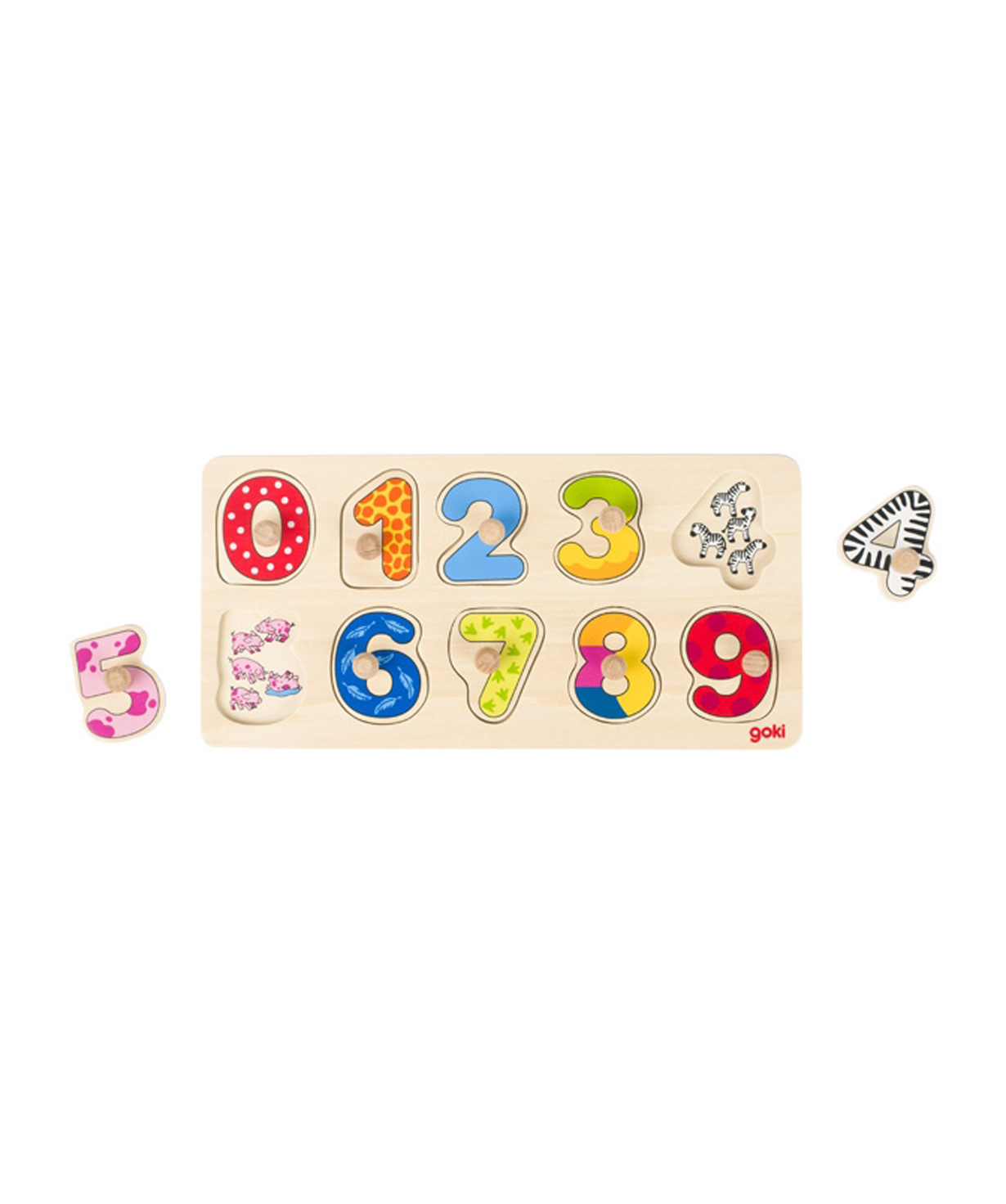 Toy `Goki Toys` puzzle learn to count