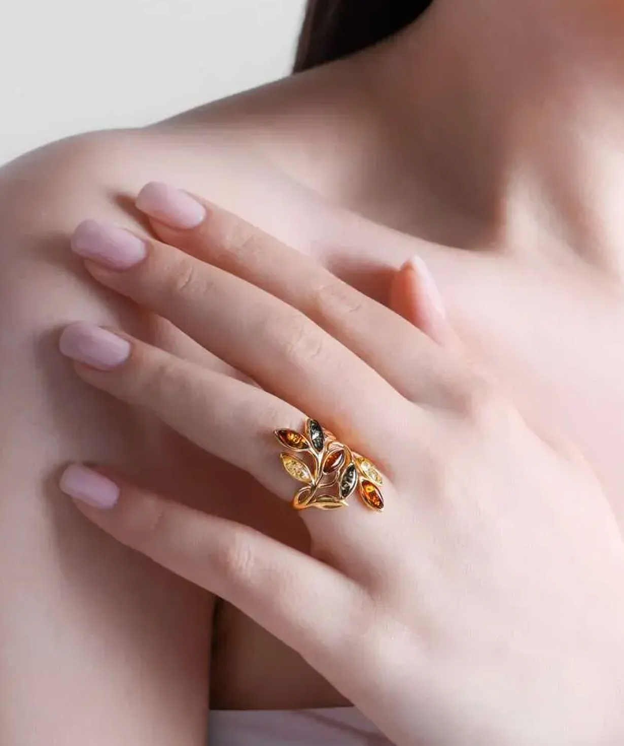 Silver ring «SiaMoods» SR115GP 17