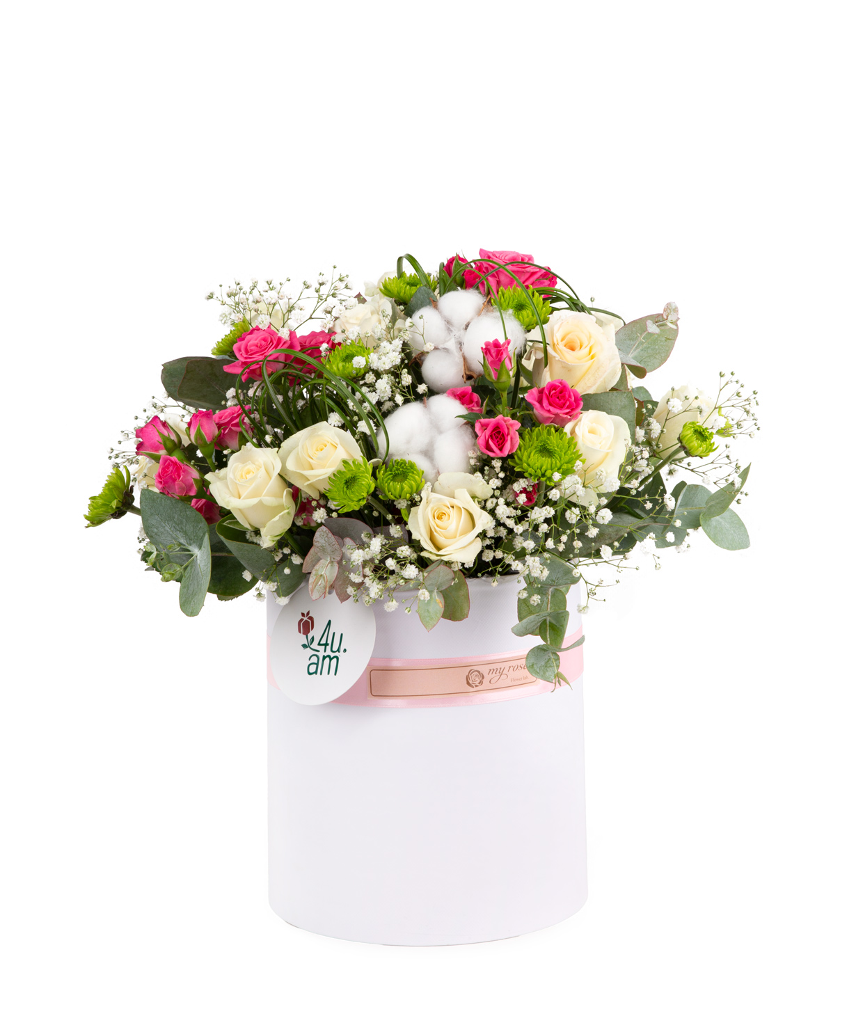 Букет `Раджкот` из роз и хризантемами