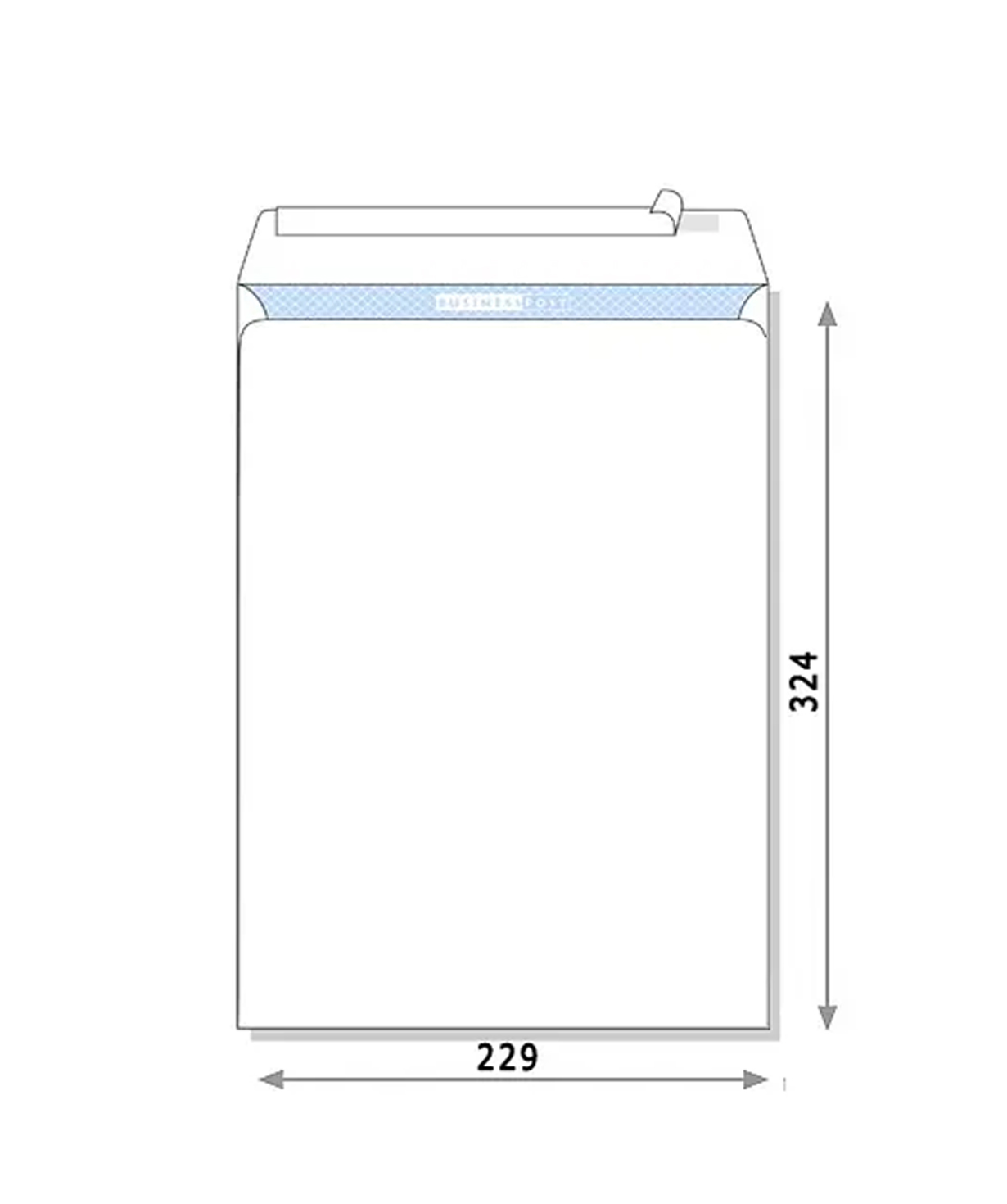 Envelope for A4 papers, peal & seal, white