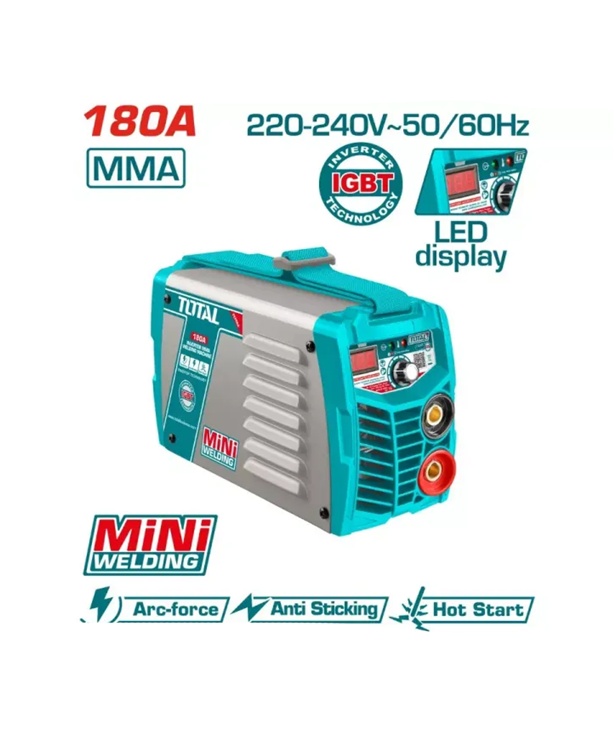 Ինվերտորային եռակցման սարք «Total Tools» TW218016, MMA 180A IGBT