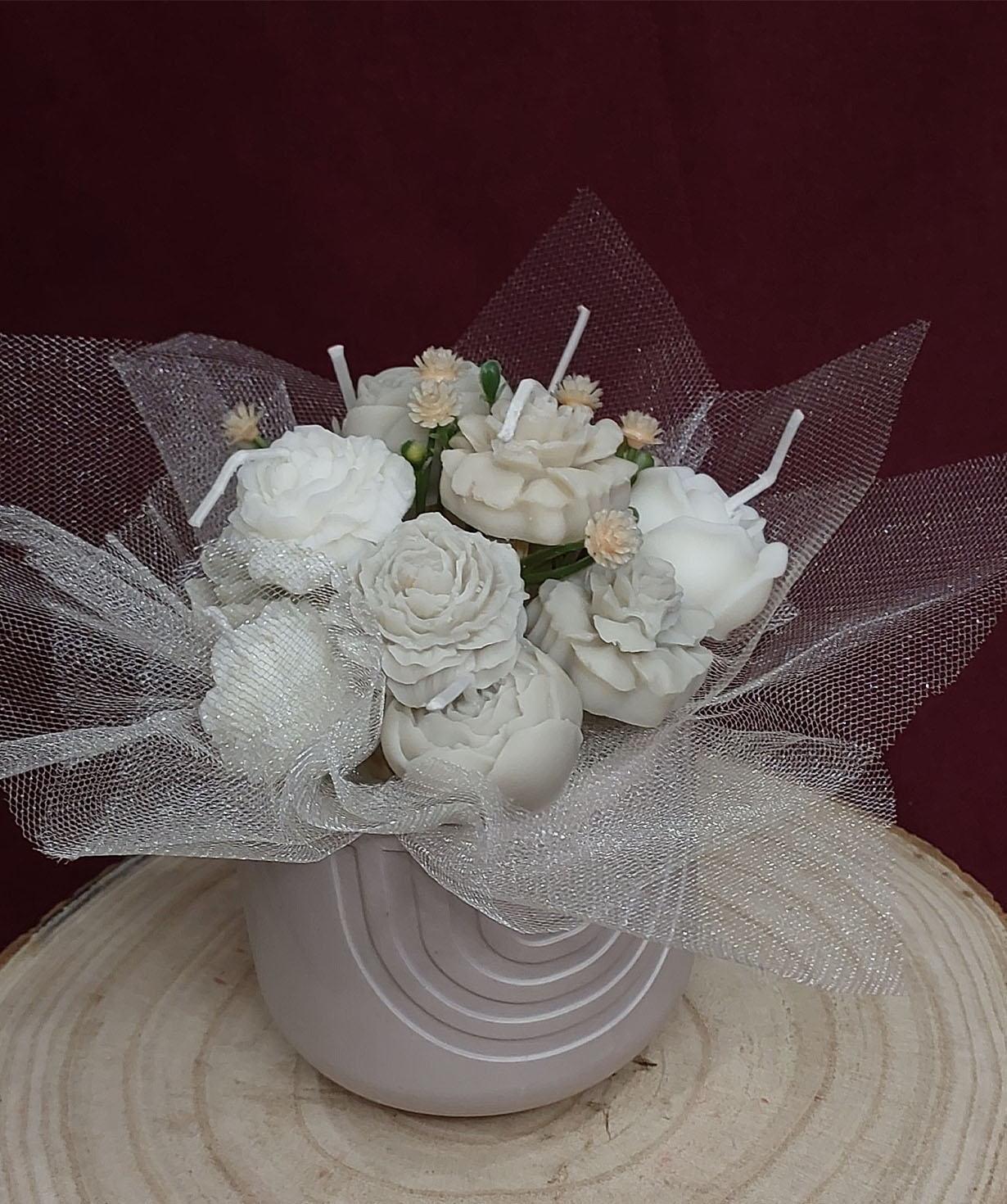 Свеча «Blue Moon» Цветочный букет, ароматизированная