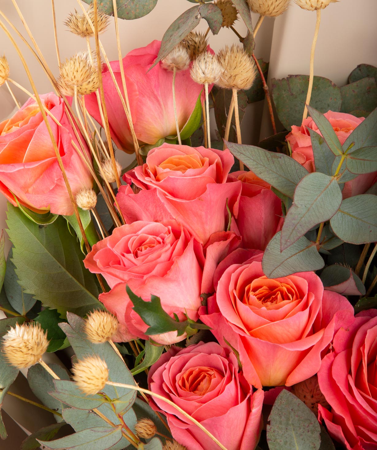 Ծաղկեփունջ «Բերլինգտոն» վարդերով