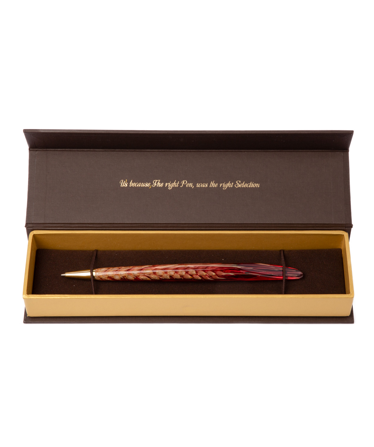 Pen `Awood` №22 in a box, pink wheat