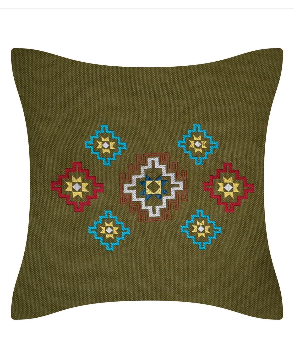 Pillow `Miskaryan heritage` embroidered with Armenian ornament №30