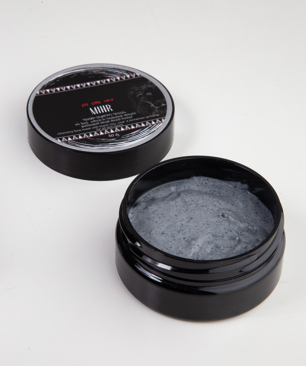 Face cleansing mask «Mihr» with Armenian ginseng, black clay and charcoal
