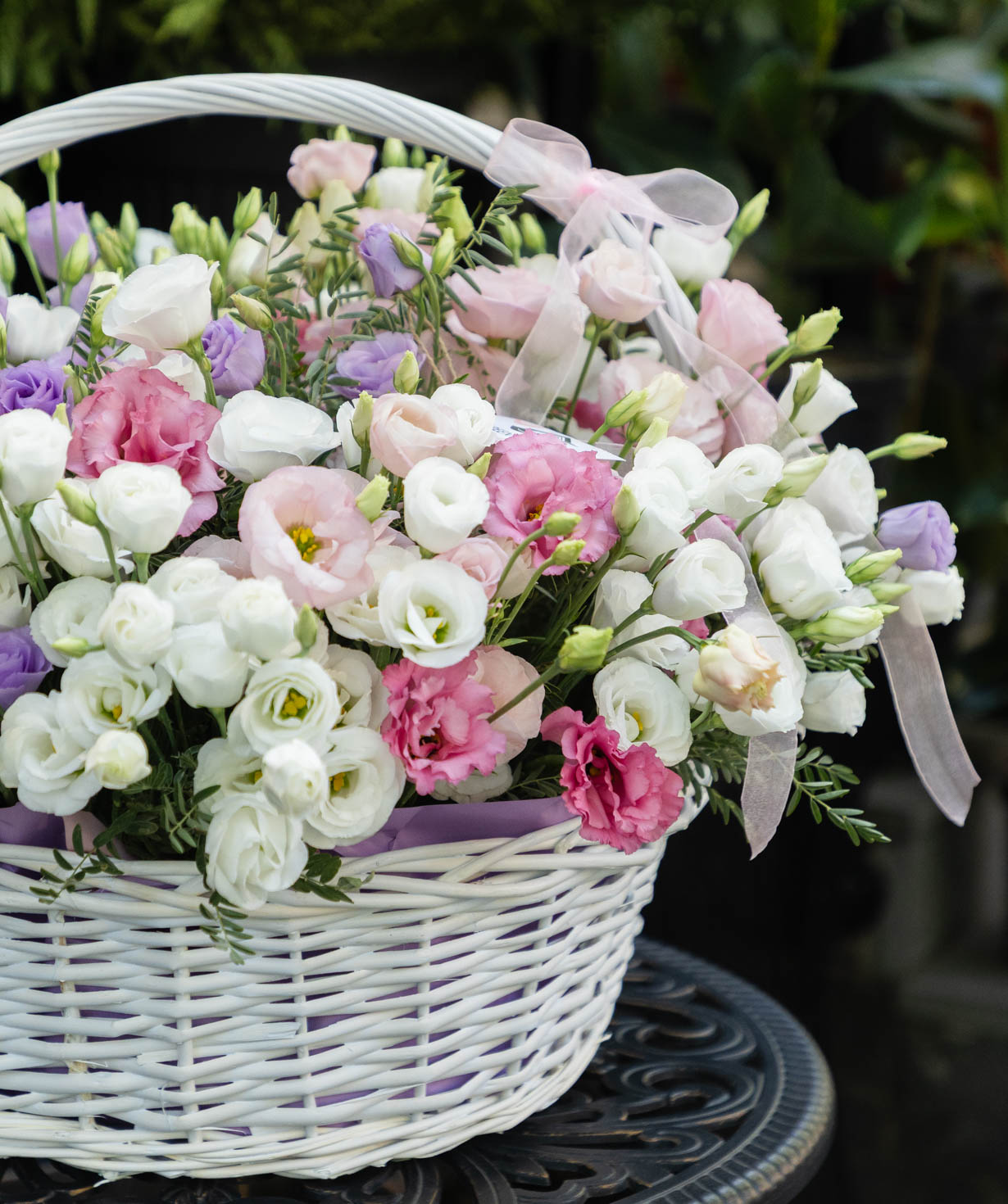 Floral composition «Green House» with Lisianthus №18
