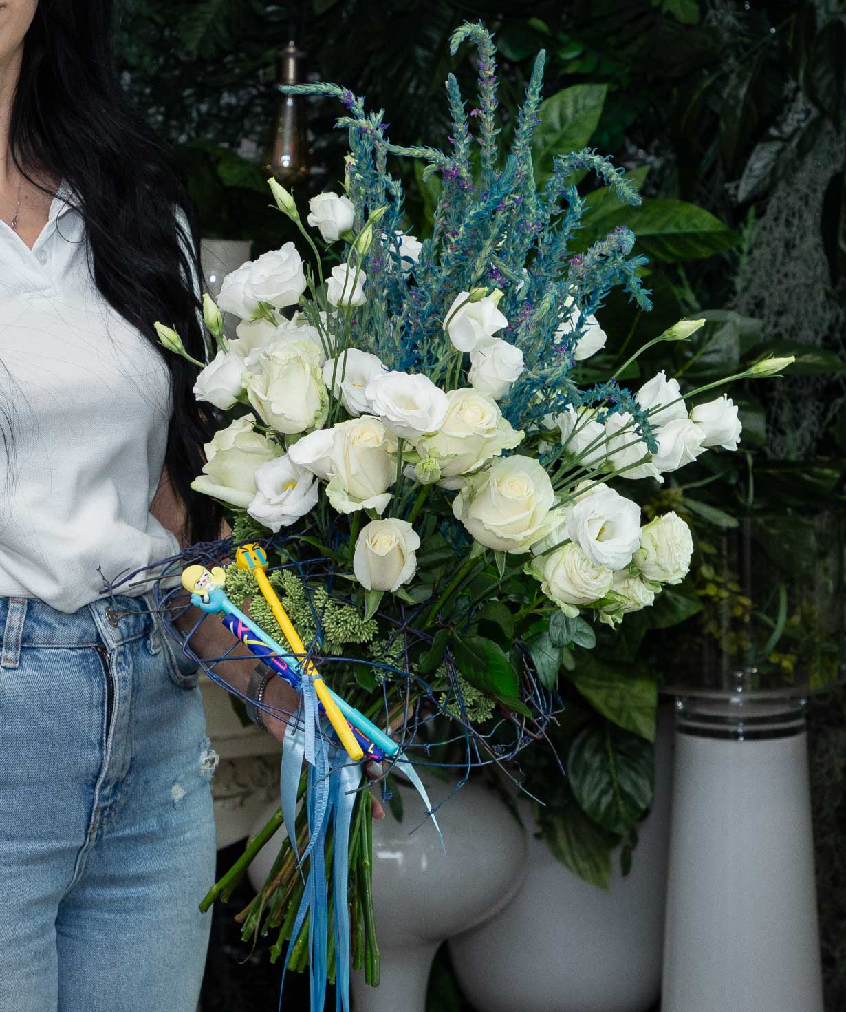 Bouquet «Gomera» with lisianthus