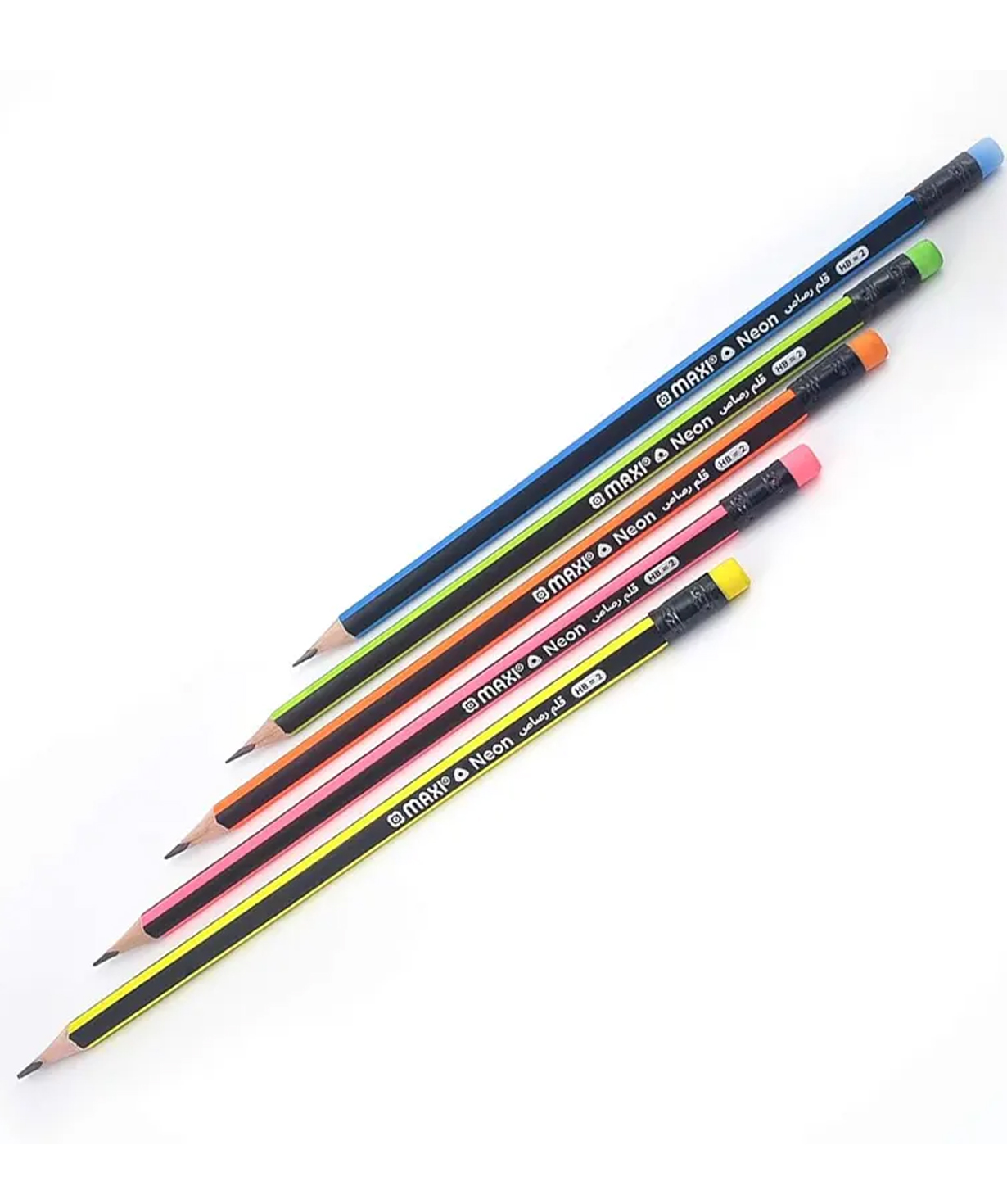 Pencil 2НВ, sharpened, with rubber eraser, triangle design