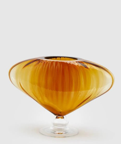 Vase ''EDG'' Bombato Righe, yellow