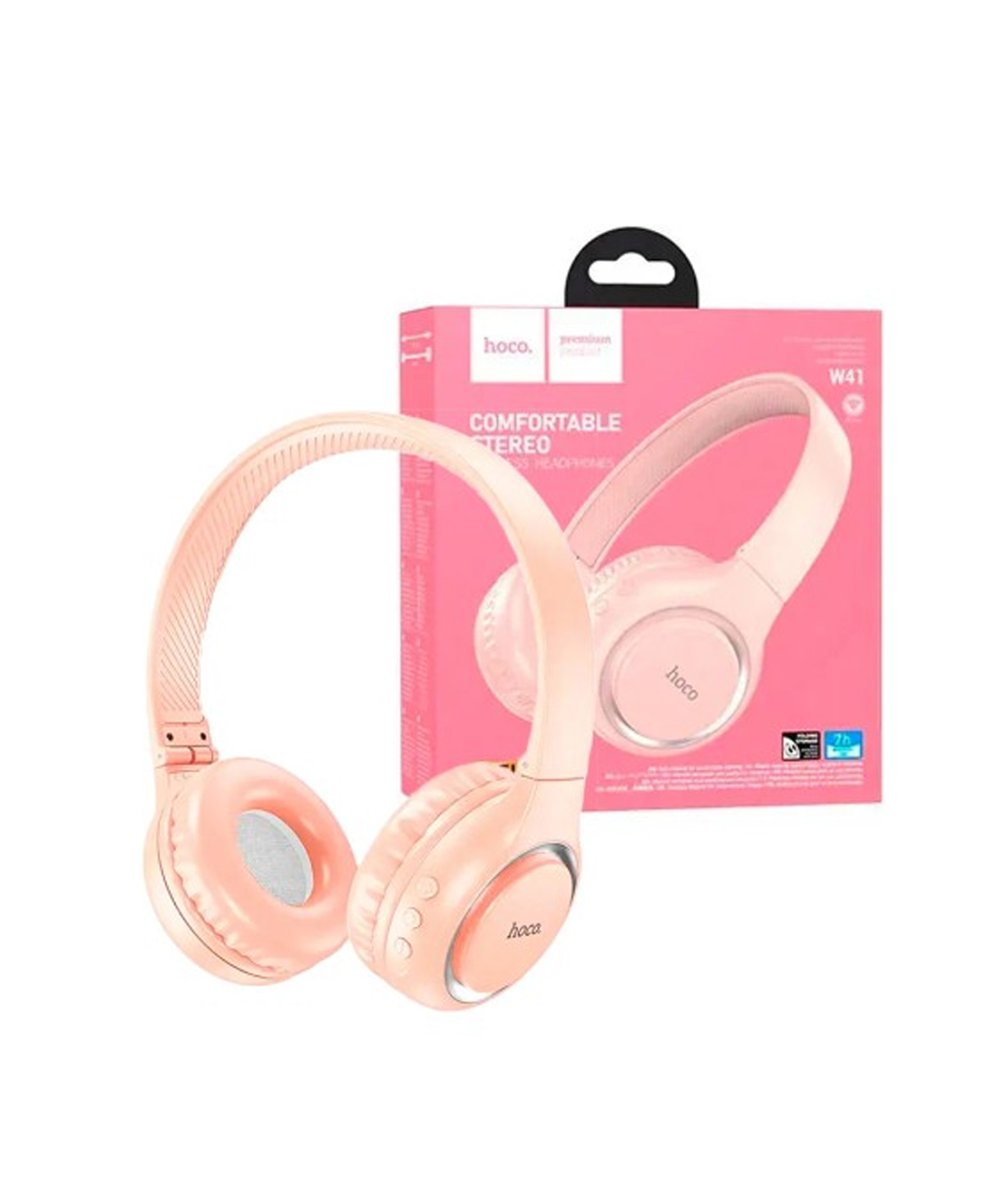 Wireless headphones «Micro-Tech» Hoco  W41 Pink №7