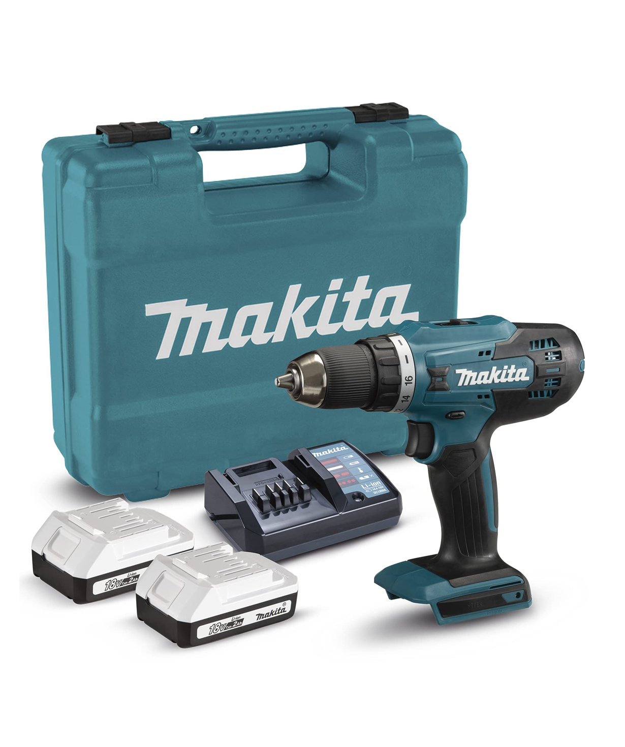 Drill «Makita» with battery, DF488D004, 2x2.0 A, 18 W, 13 mm