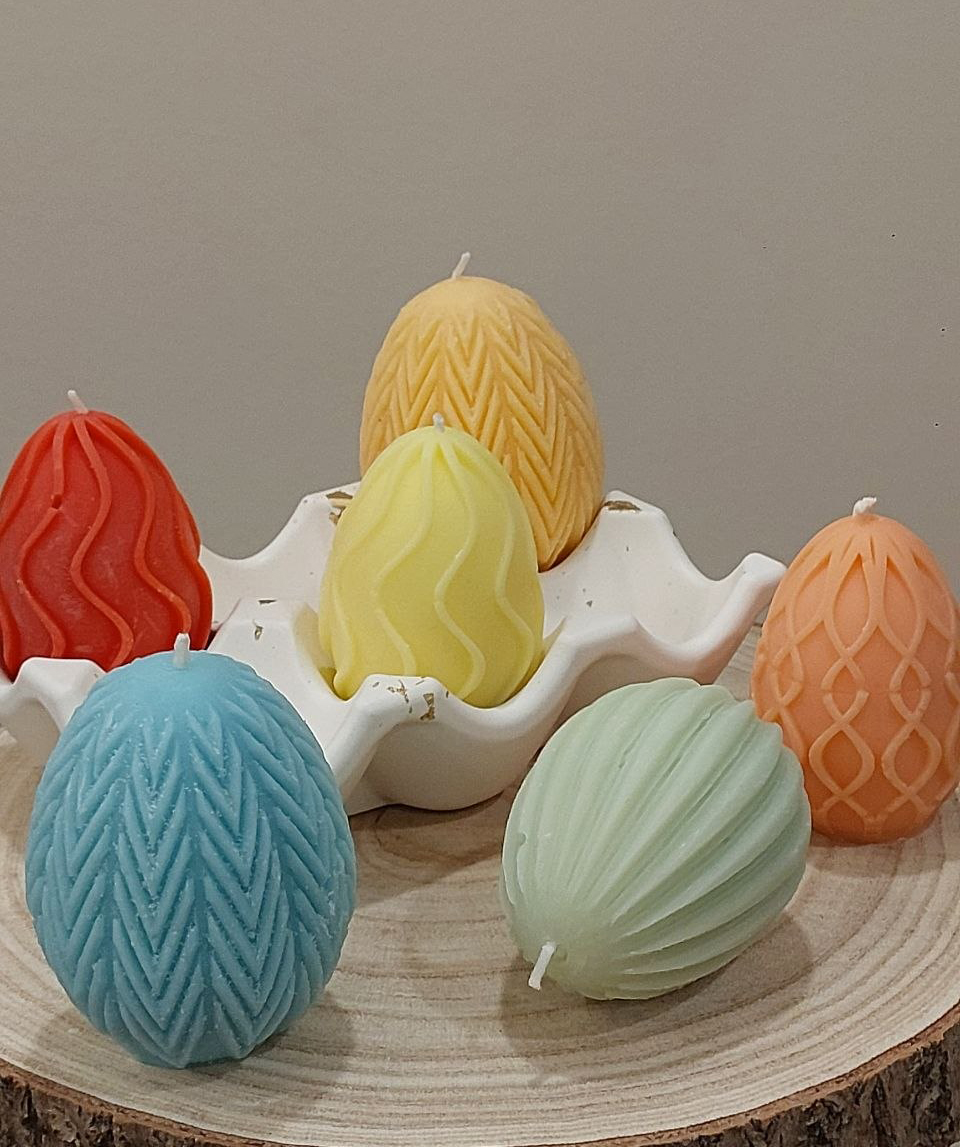 Подарочный набор «Blue Moon» Пасха, 6 свечей Яйца + подставка, ароматизированный