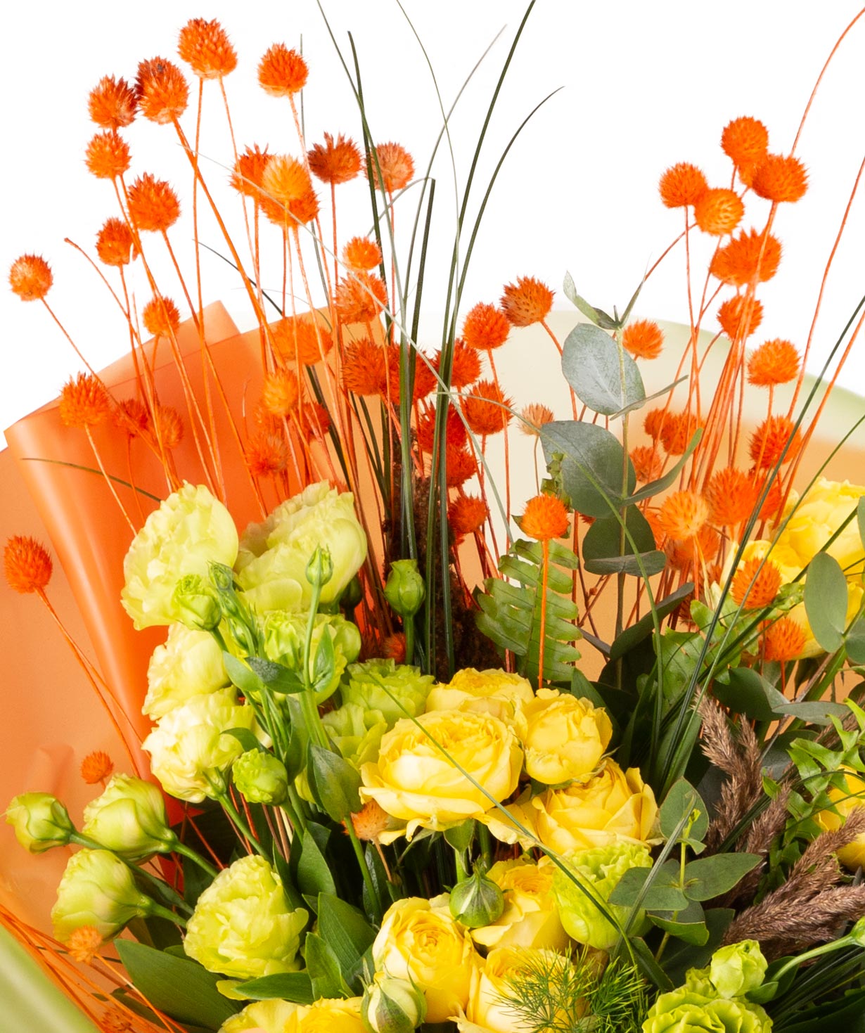 Bouquet ''Librizzi'' with bunch roses and lisianthus