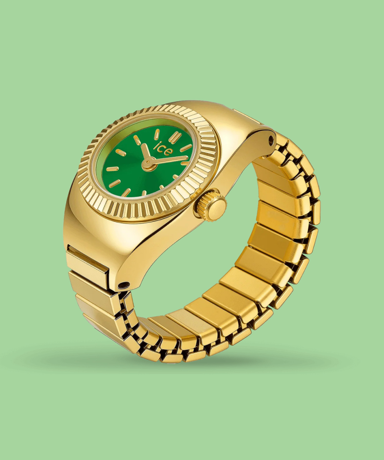 Ring-watch «Ice-Watch» Ice Chouchou Gold Olive / 025517