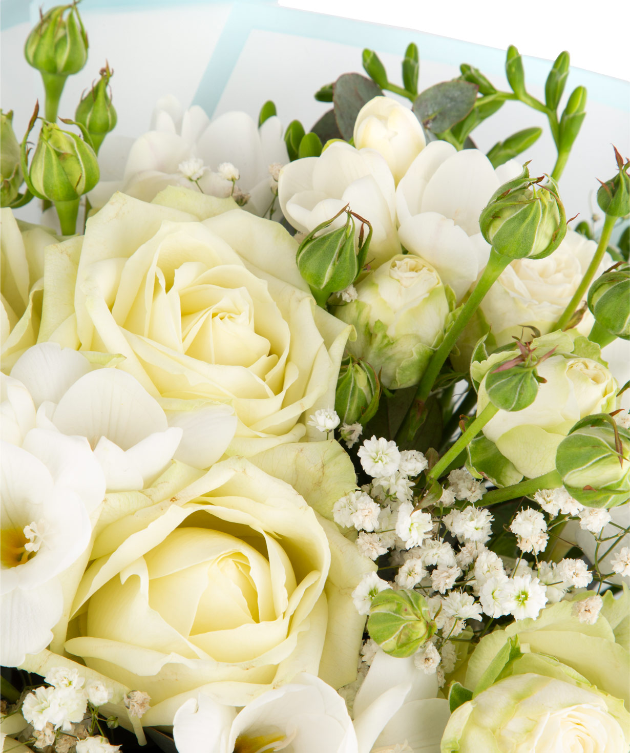 Букет ''Аспен'' из кустовых роз и фрезий