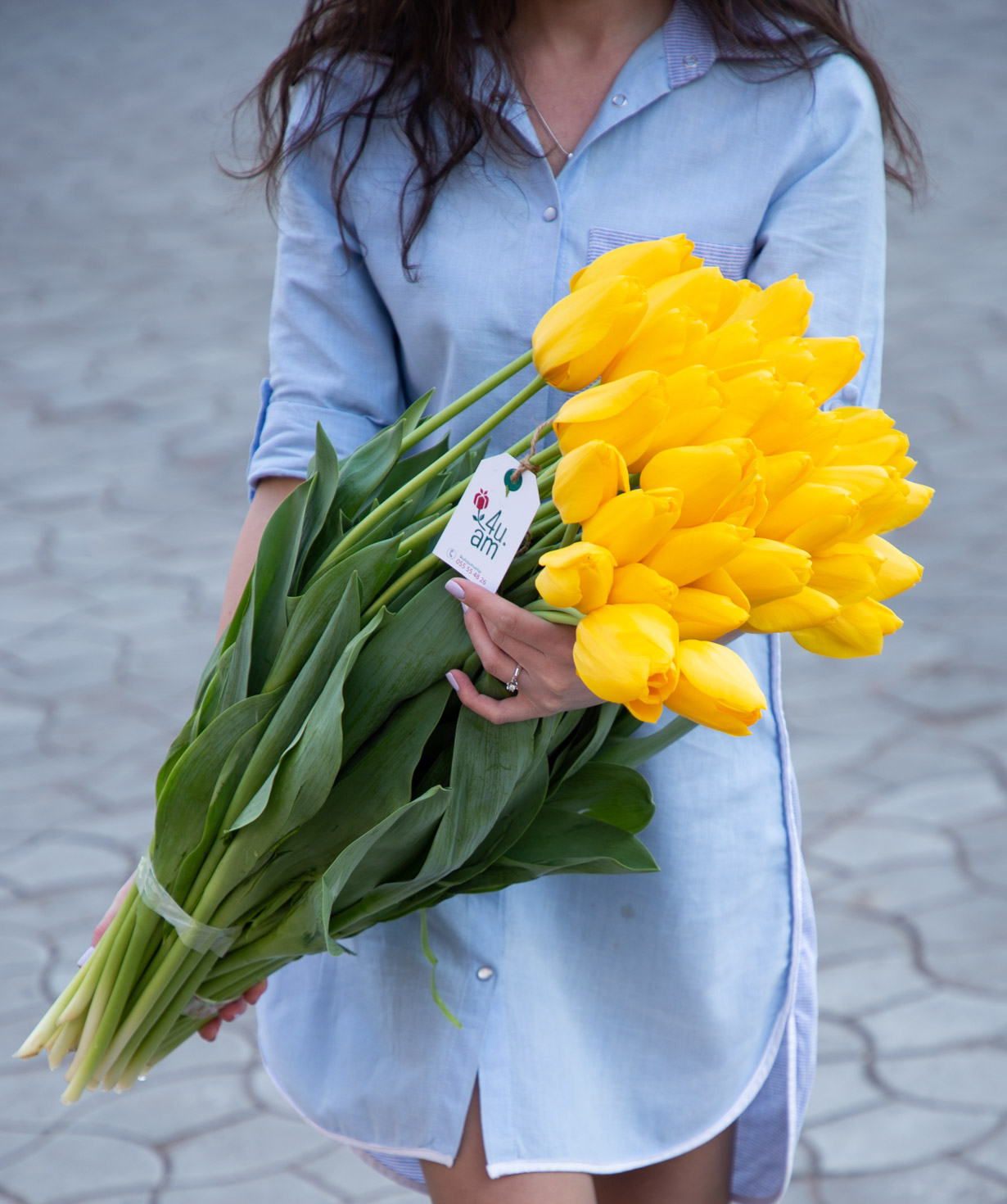 Букет `Мариетта` с тюльпанами