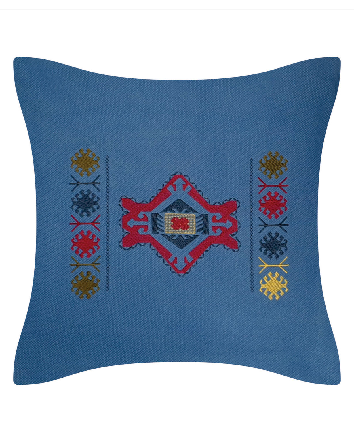 Pillow `Miskaryan heritage` embroidered with Armenian ornament №24