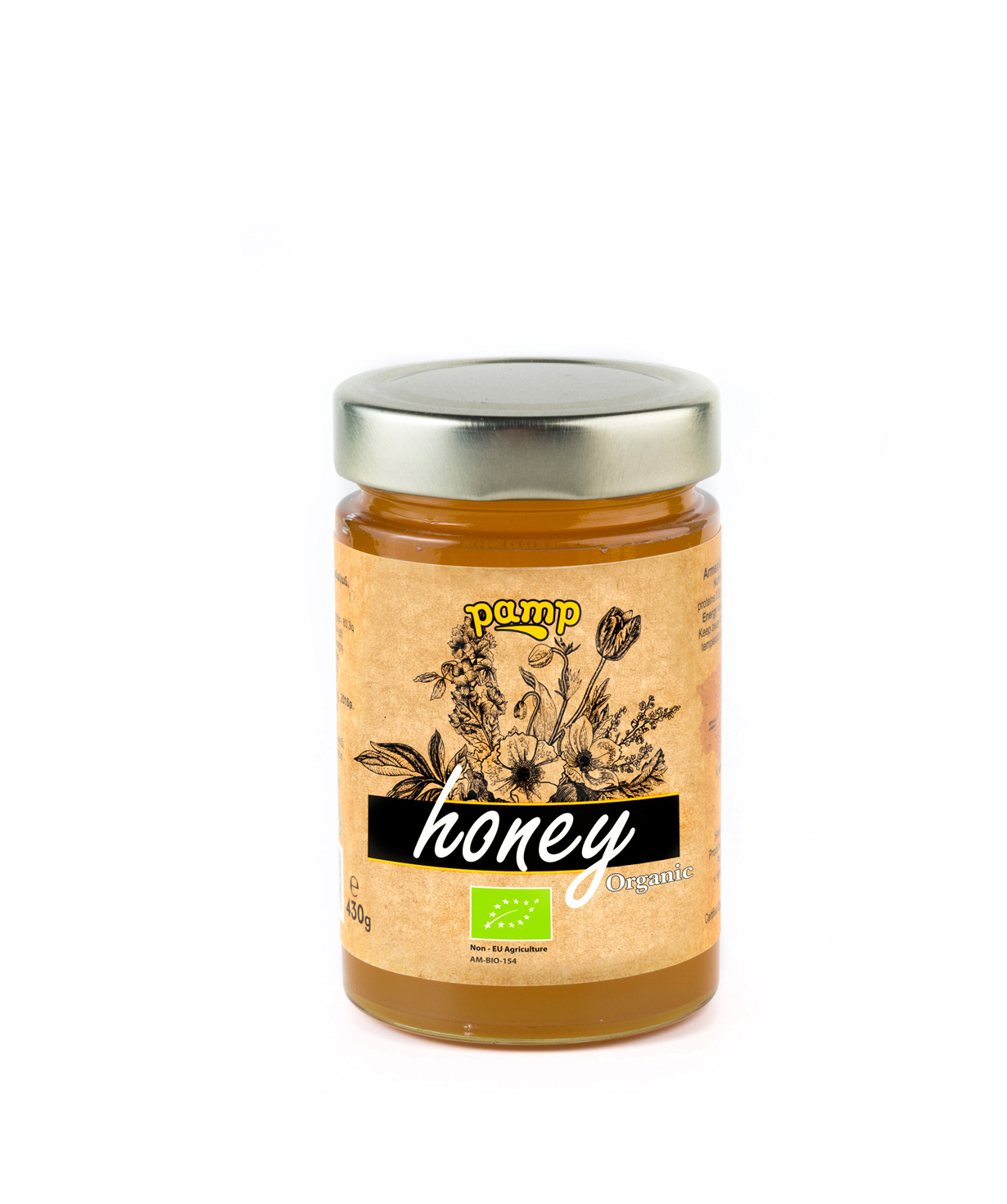 Մեղր «Pamp Honey» օրգանիկ 430 գ