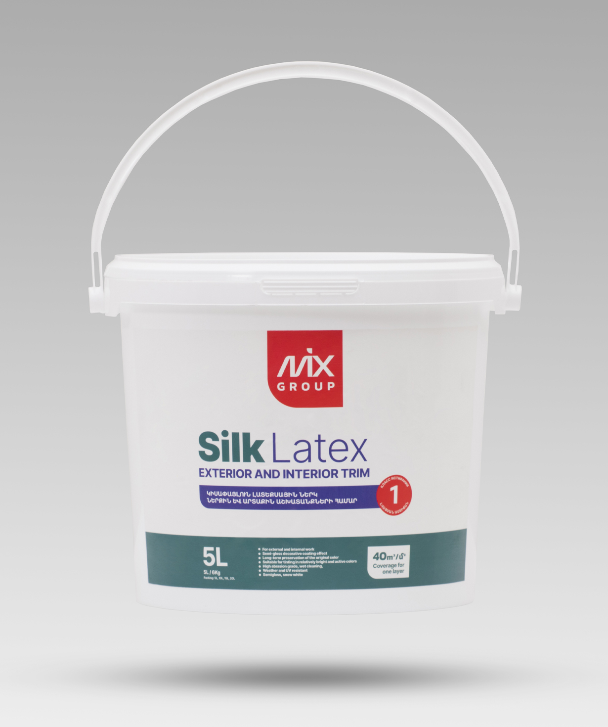 Water-dispersion paint «Mix» Semi-gloss latex