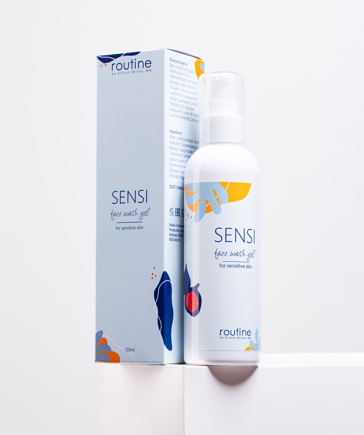 Face wash gel «Routine» Sensi, for sensitive skin, 200 ml