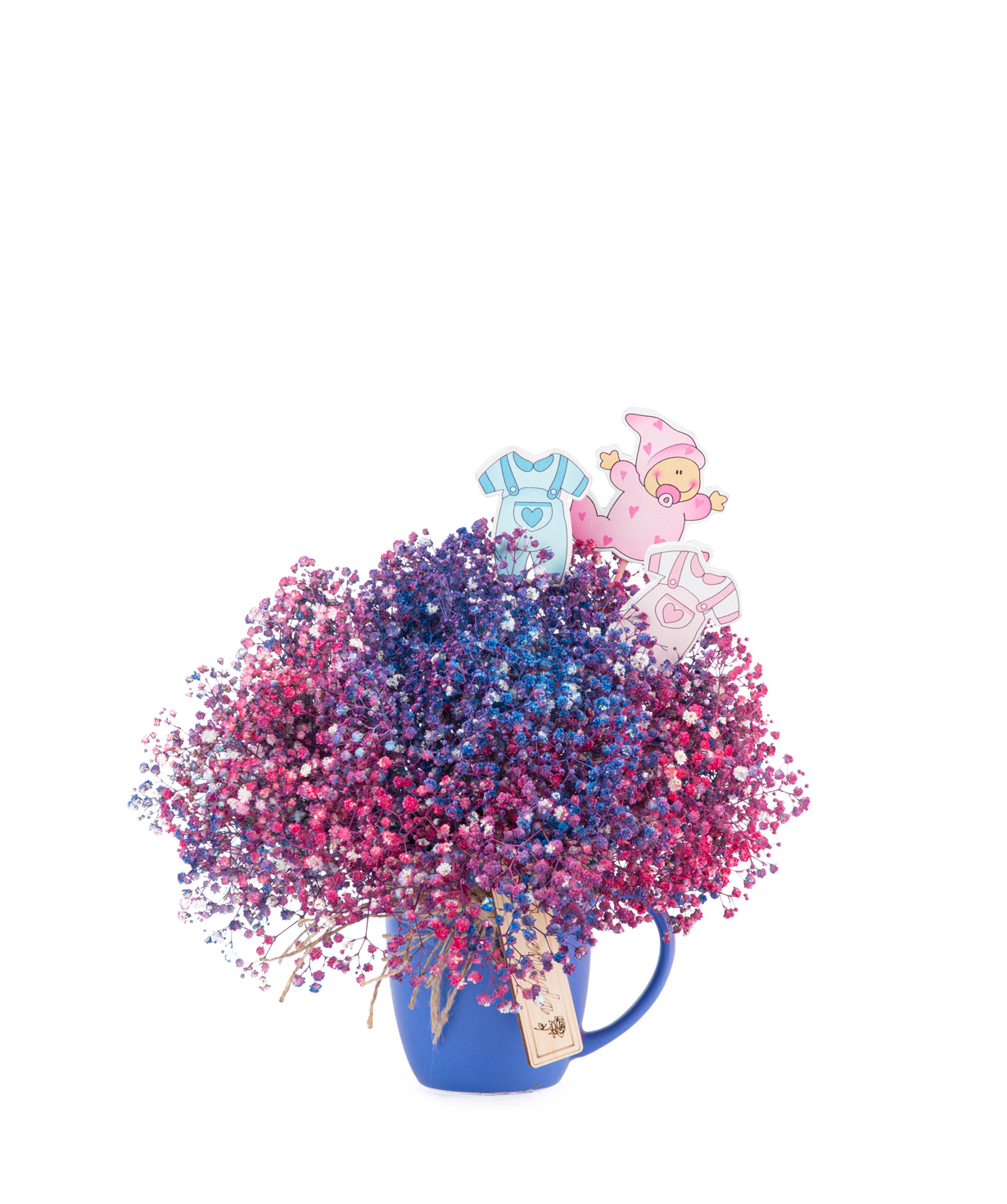 Композиция `Формоза` с гипсофилой (засушенные цветы)