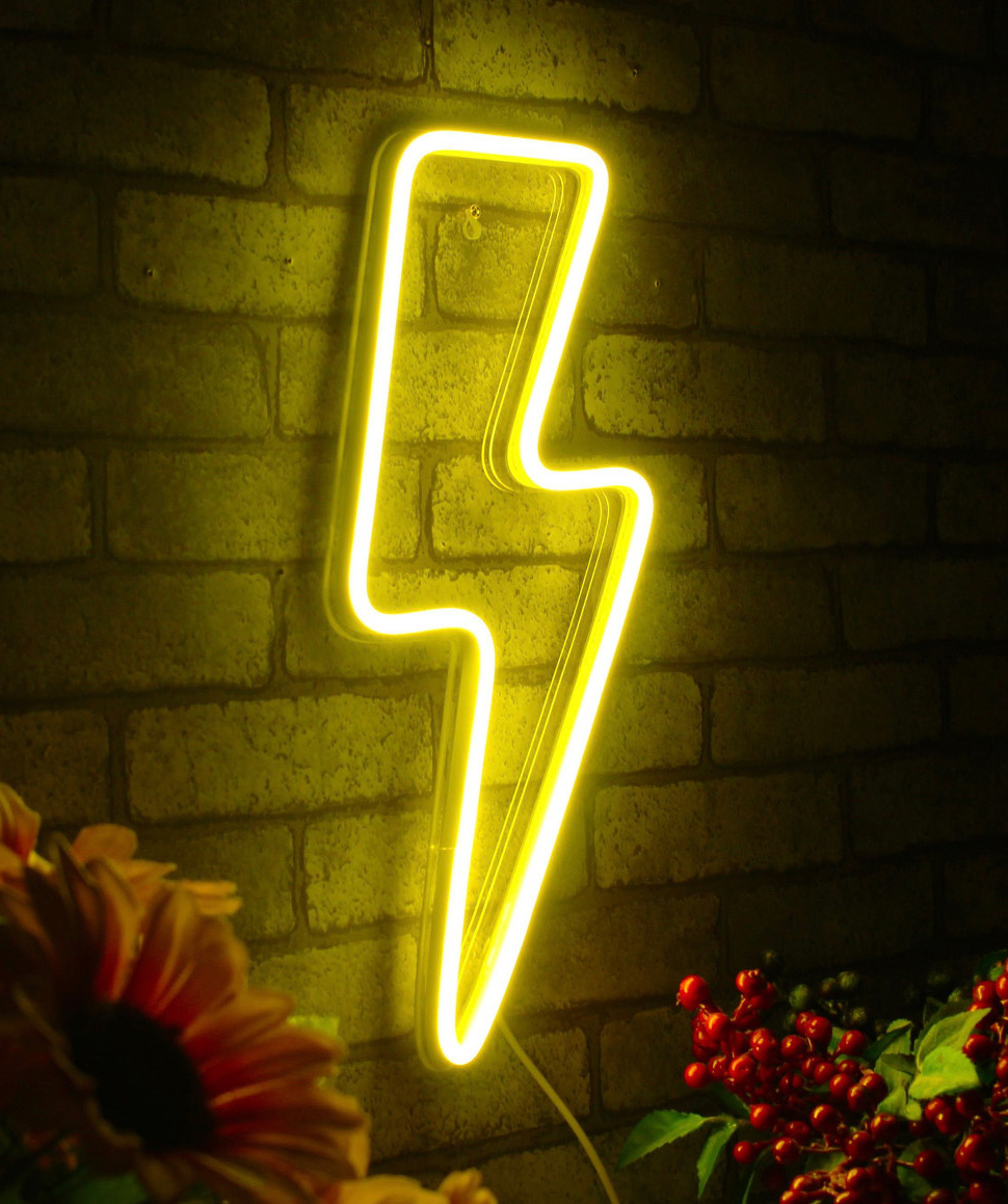 Neon light «ANeon» Lightning, 30 x 12 cm