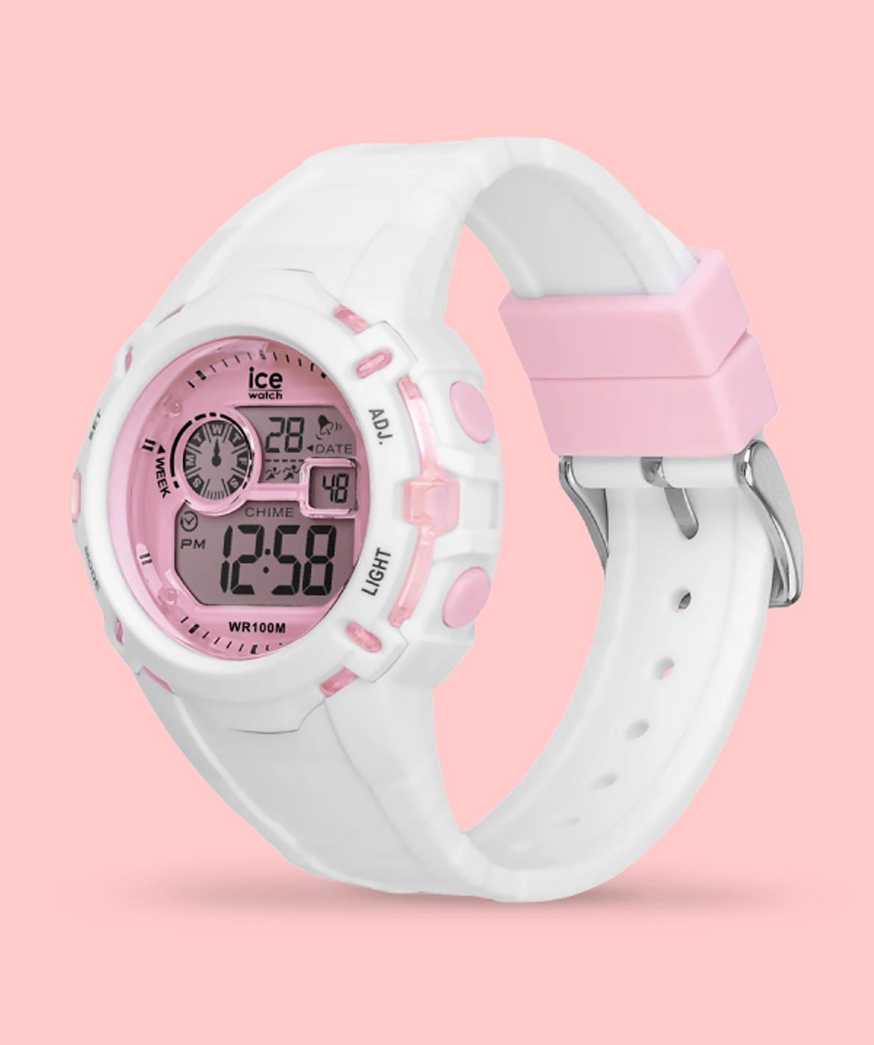 Детские часы «Ice-Watch» Ice Digit Explorer White Pink / 024001