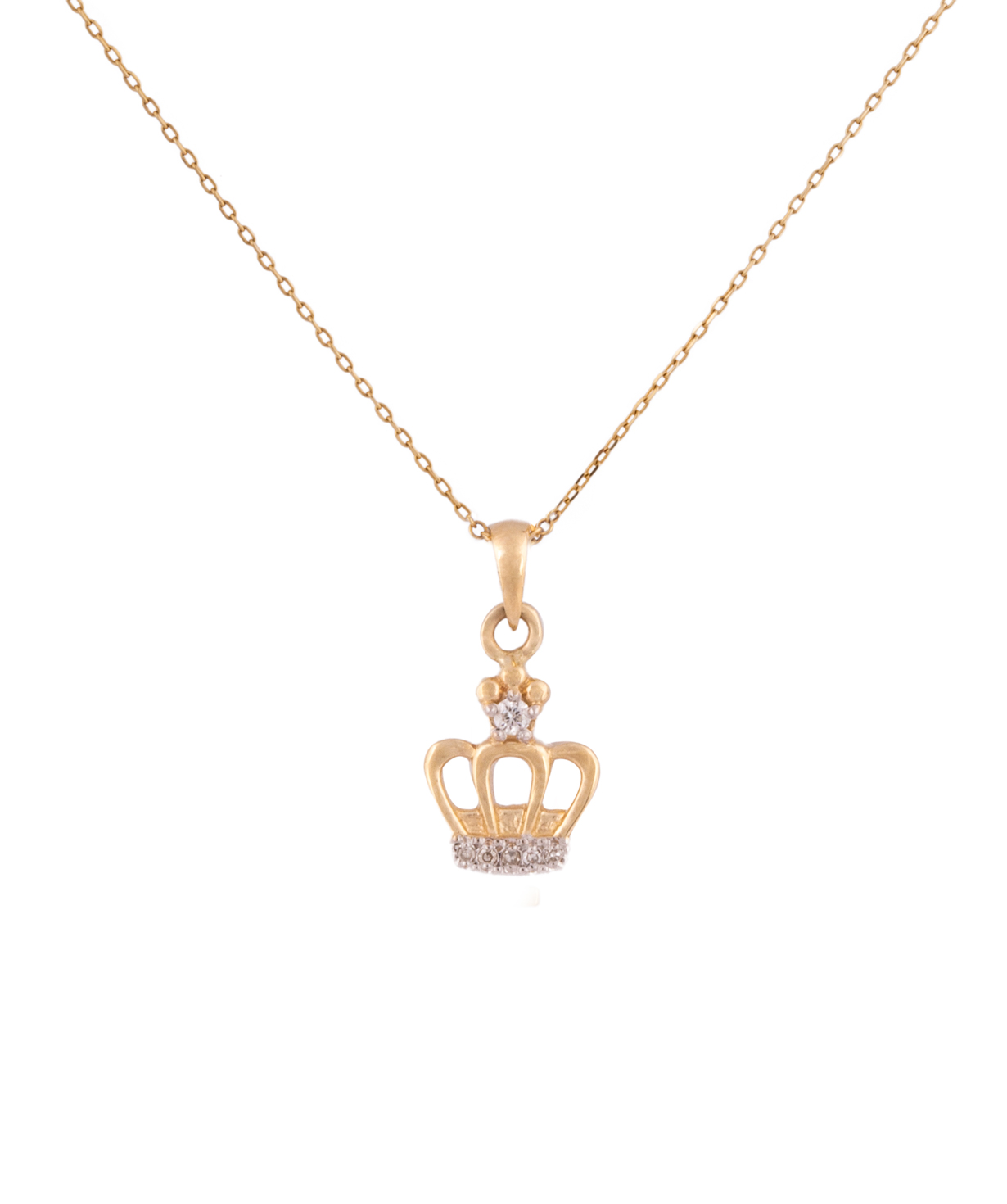 Pendant `Less is more` gold crown