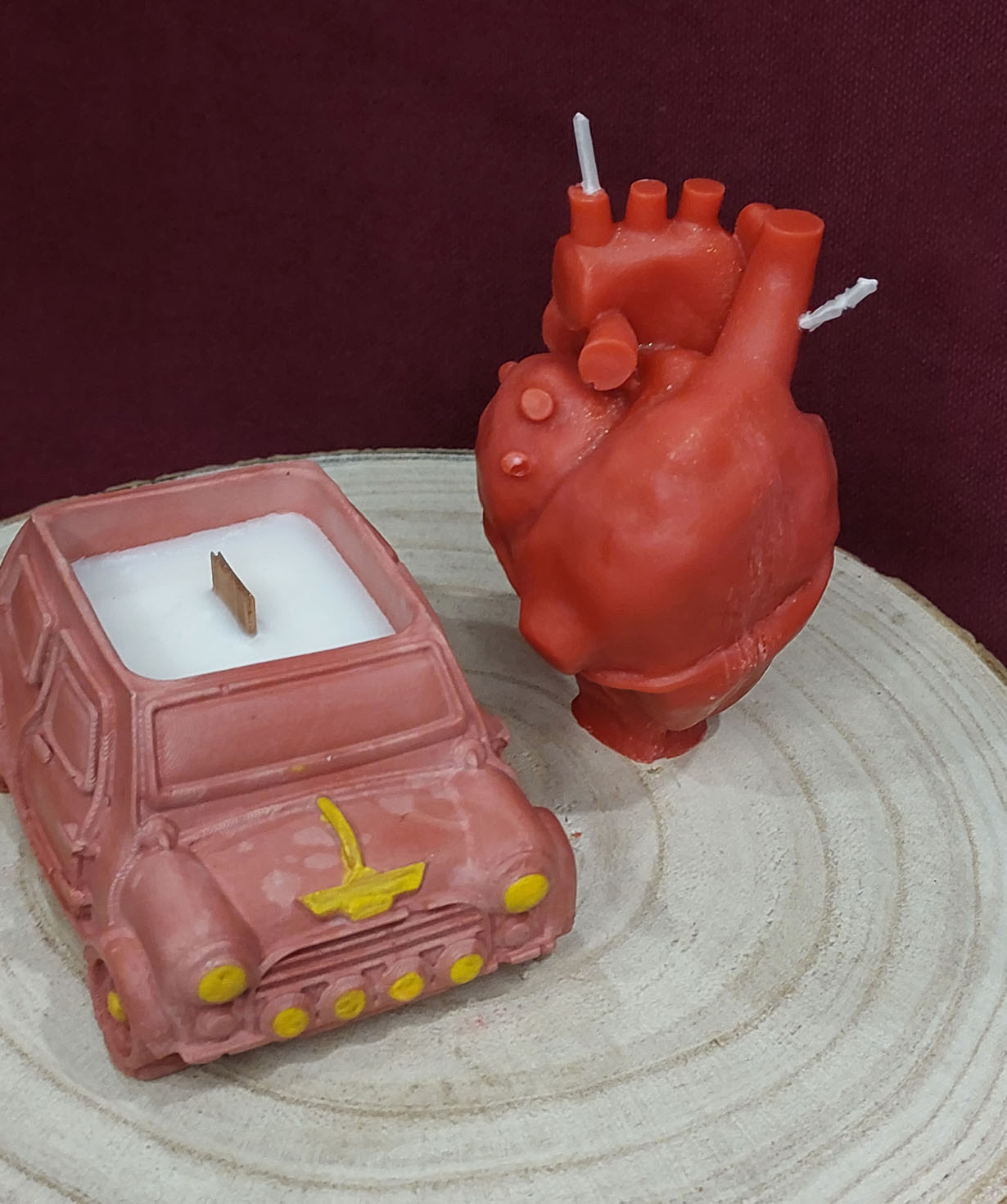 Набор свечей «Blue Moon» Машина моей мечты + Сердце, ароматизированные, №1