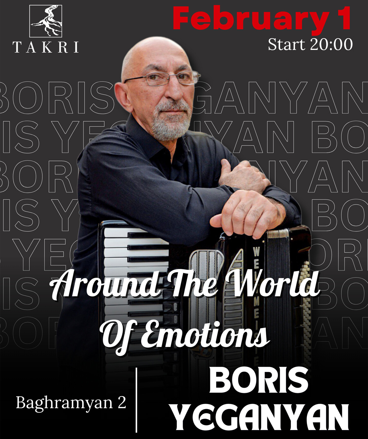 The Magic Accordion | Boris Yeganyan, 01-02-2026, 20:00