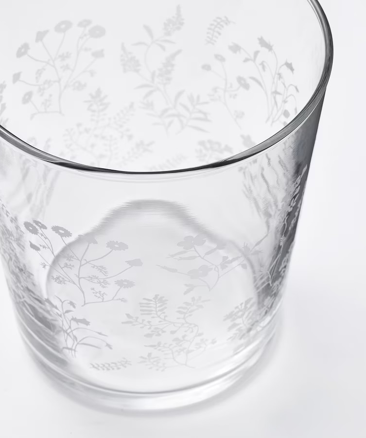 Patterned clear glasses
