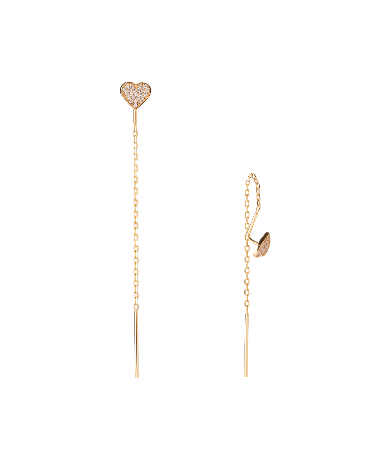 Earrings ''Less is more'' gold №105
