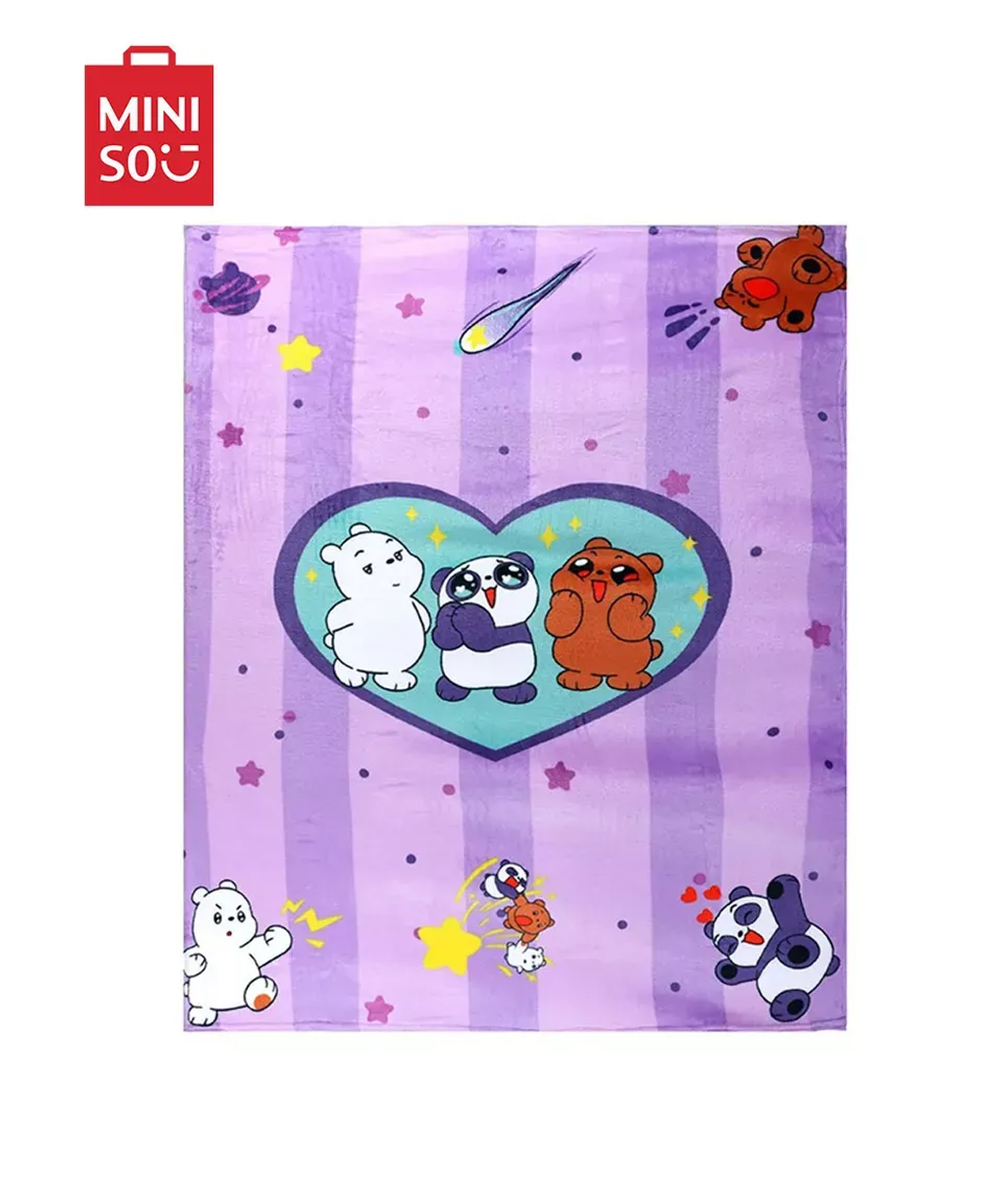 Плед «Miniso» We Bare Bears  (90х120 см)