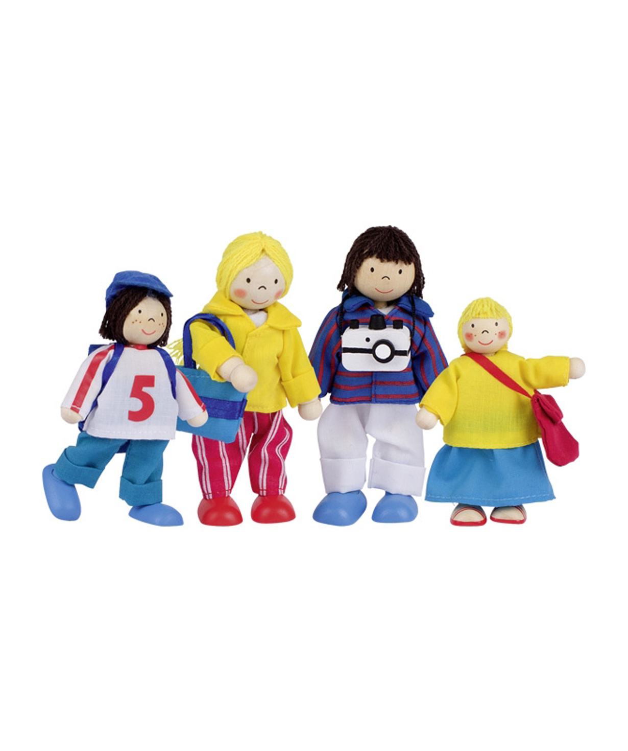 Խաղալիք «Goki Toys» ճկուն տիկնիկներ Holiday Family