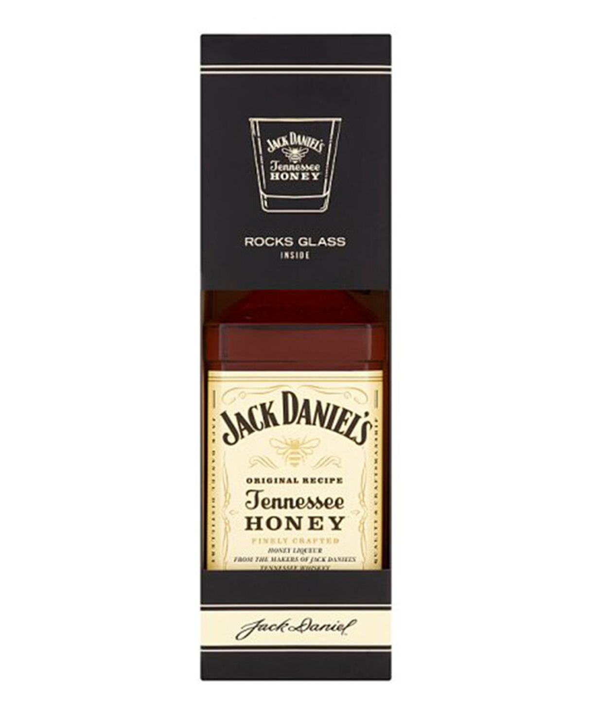 Whiskey `Jack Daniel`s Honey` with glass 700 ml