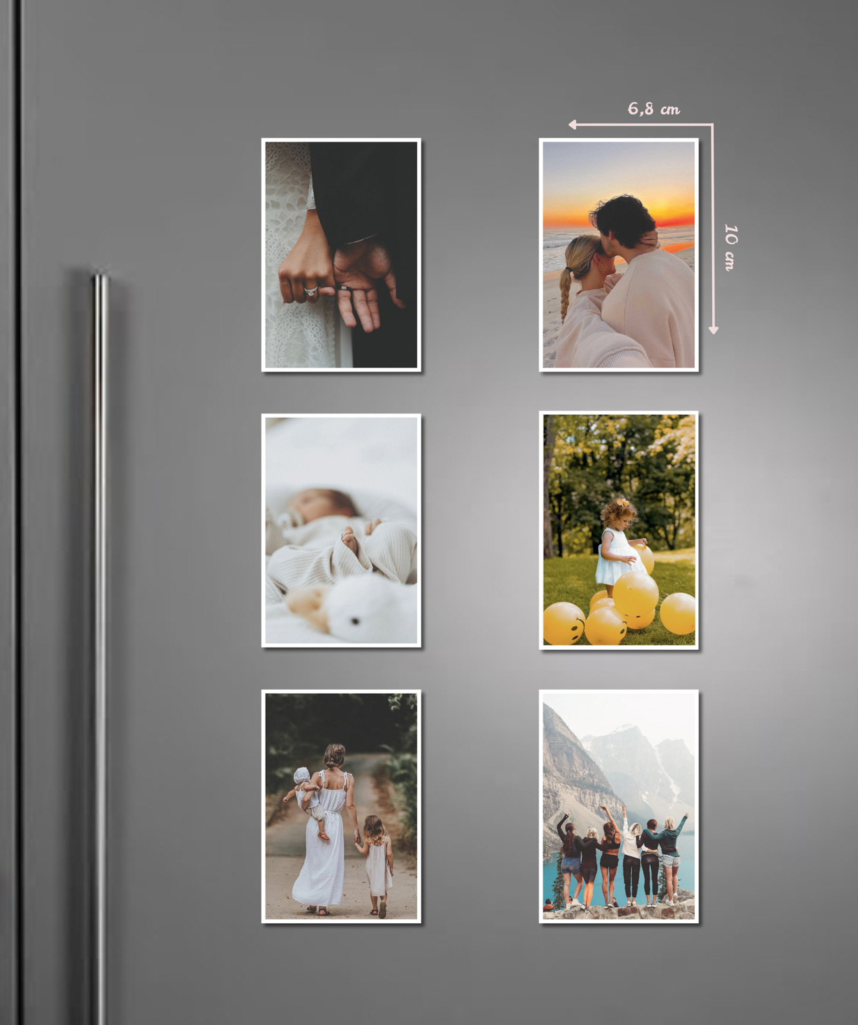 Photo magnets for the refrigerator «Magniser», 68x100 mm, 6 pieces