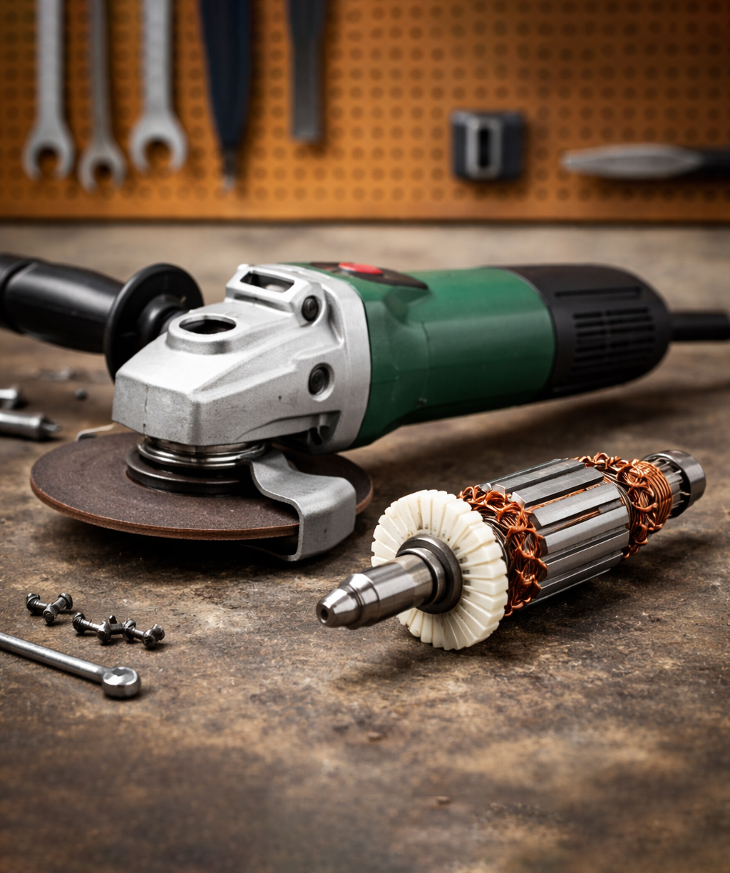 Angle grinder armature repair