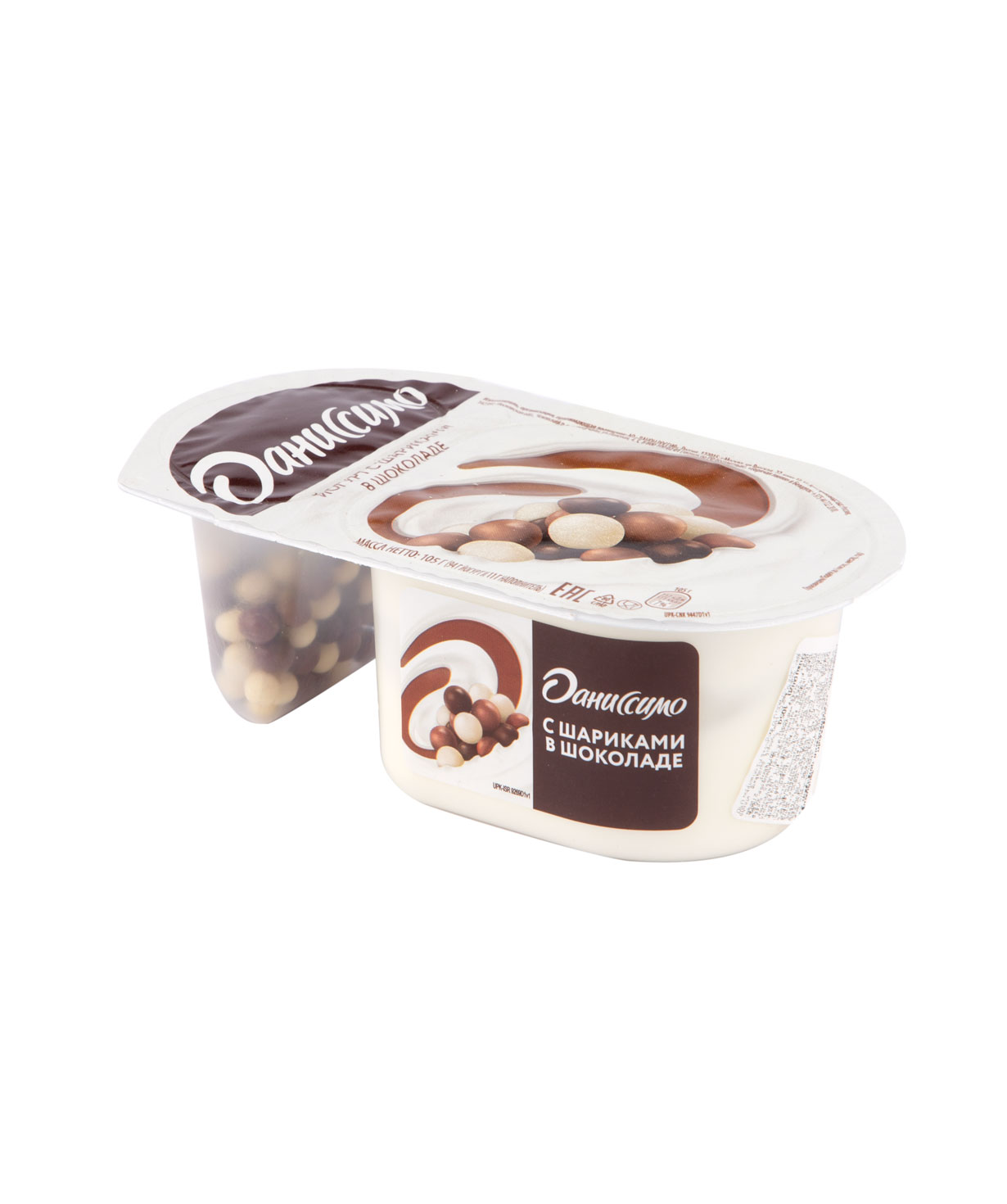 Йогурт `Даниссимо Фантазия` шоколадные шарики 6.9% 105г
