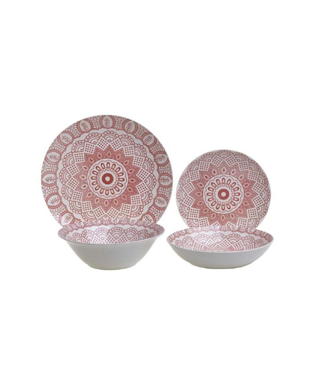 Dinnerware set ''Red/White'' 19 pcs