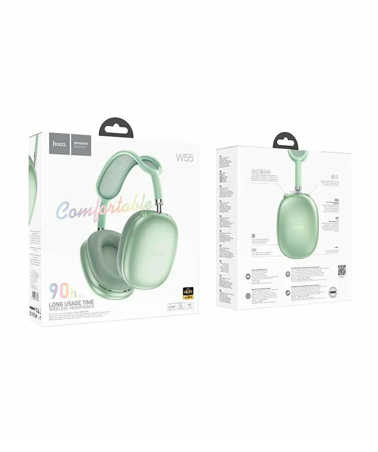 Wireless headphones «Micro-Tech» Hoco W55 Pleasing Green №446