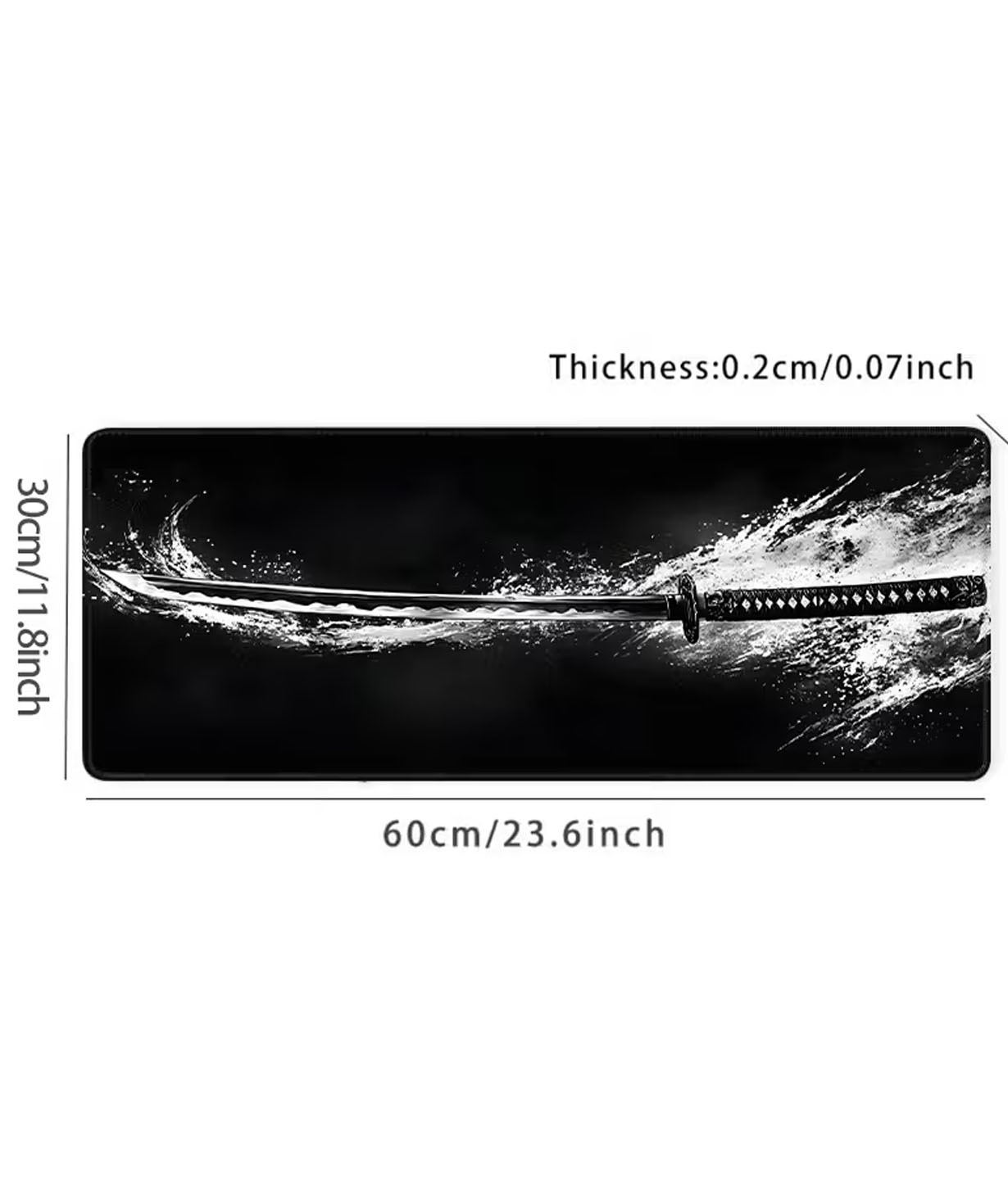 Mouse pad «Katana» gaming, №397 30x60 cm