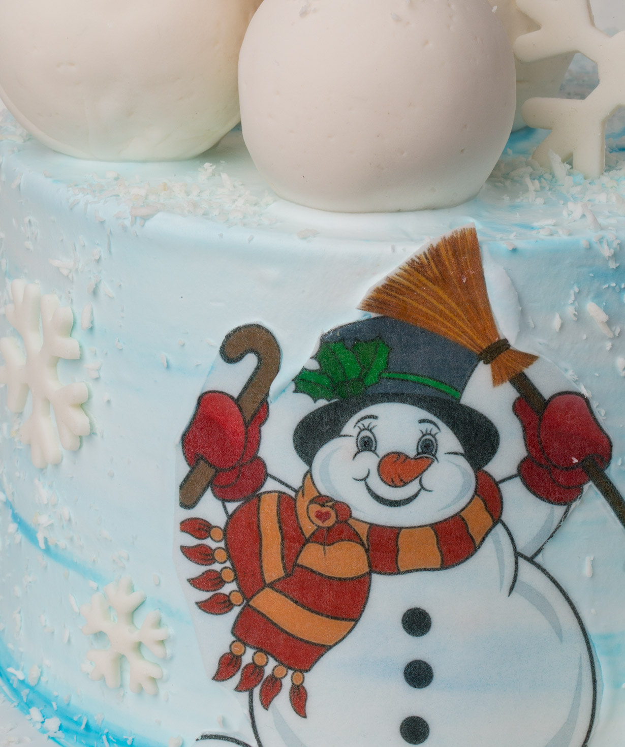 Торт `Снеговик`