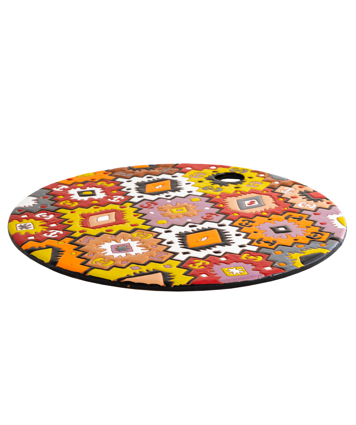 Cheese plate `ManeTiles` decorative, ceramic №40