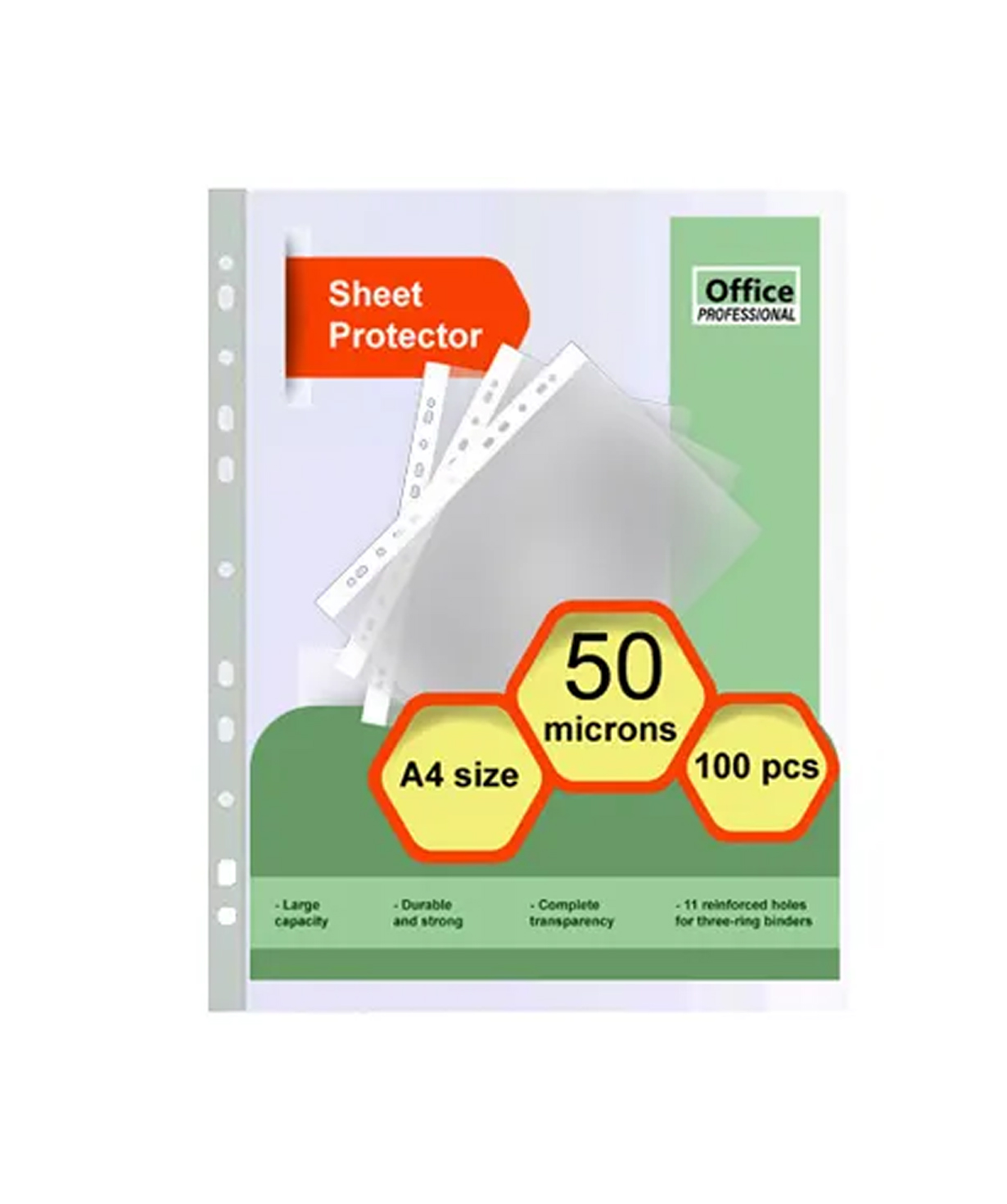 Sheet protectors, A4, polyethylene, 50 microns