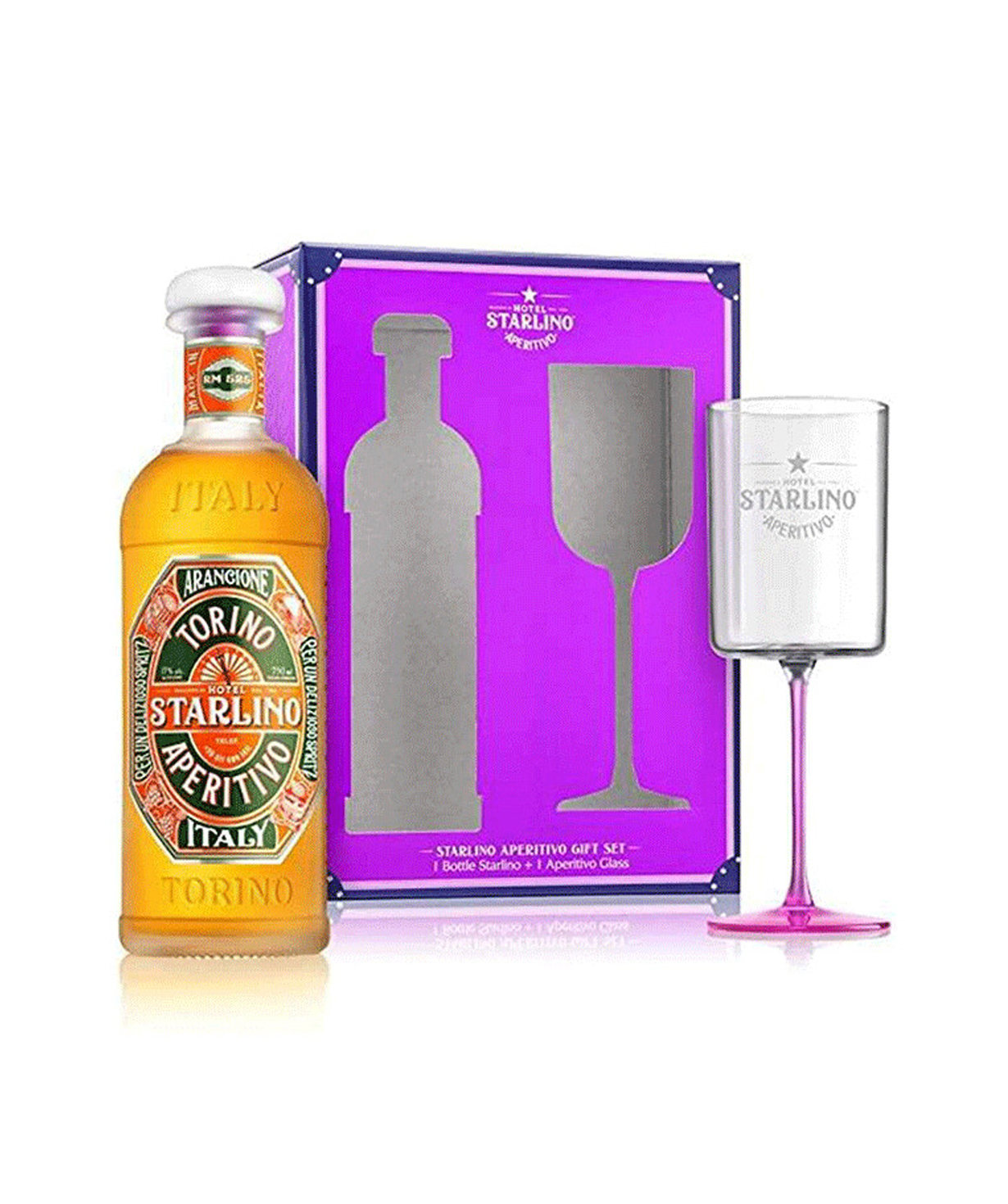 Set «Starlino» Aperitivo Orange, liqueur and glass, 17%, 750 ml