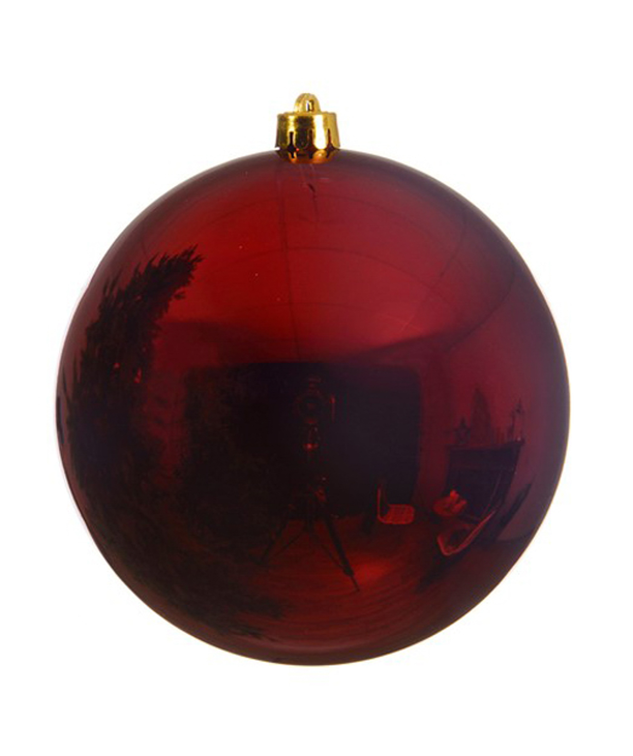 Toy `Landshaft` for a Christmas tree dark red №2