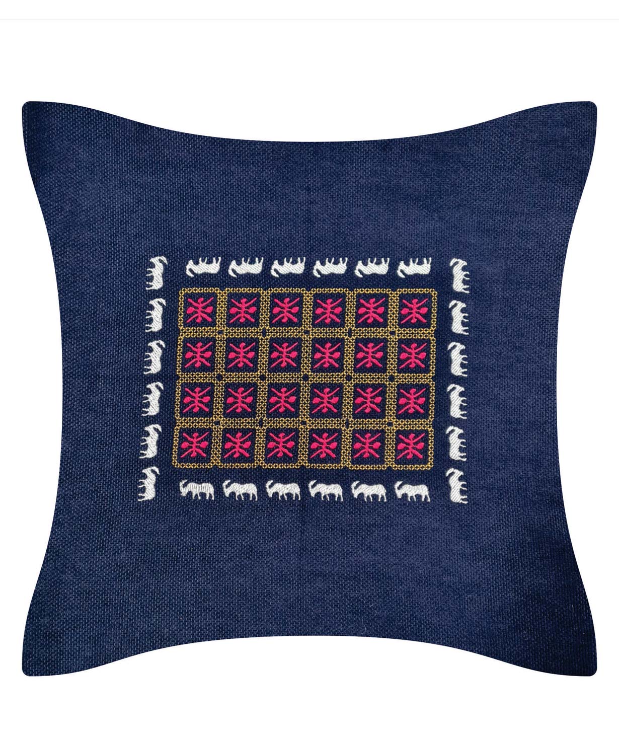 Pillow `Miskaryan heritage` embroidered with Armenian ornament №36