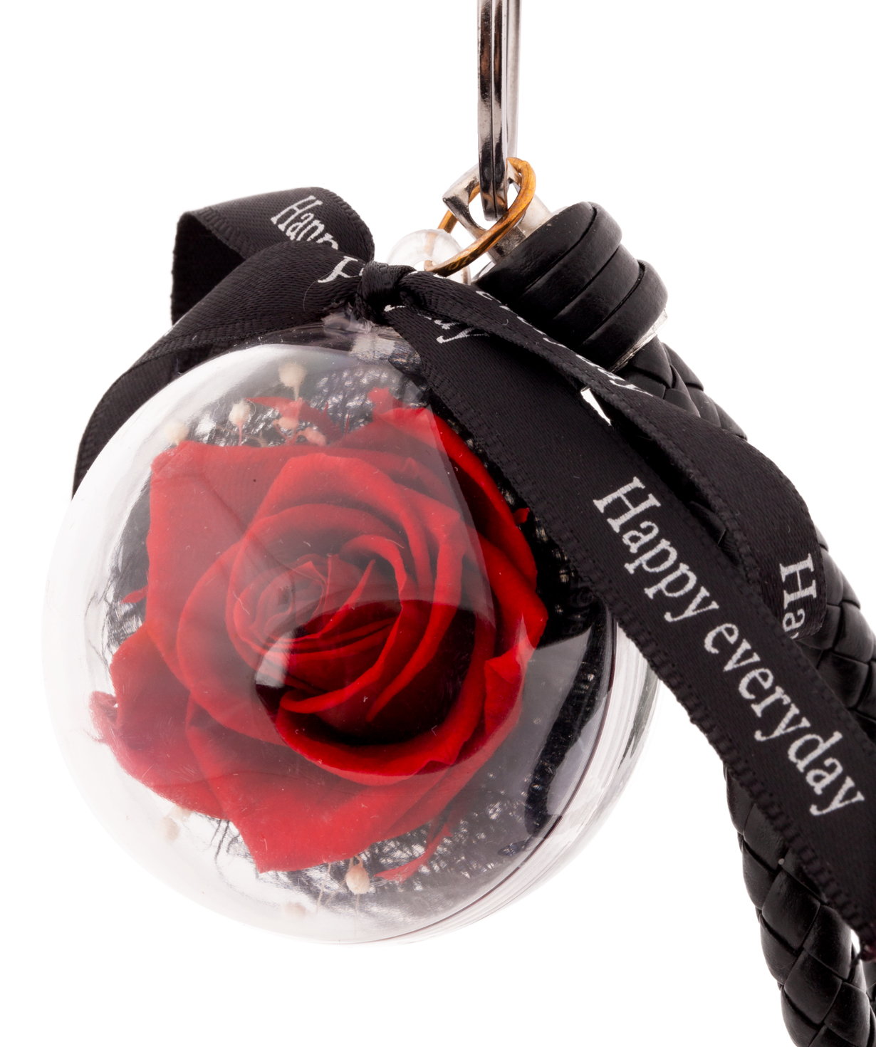 Pendant `EM Flowers` with red eternal rose